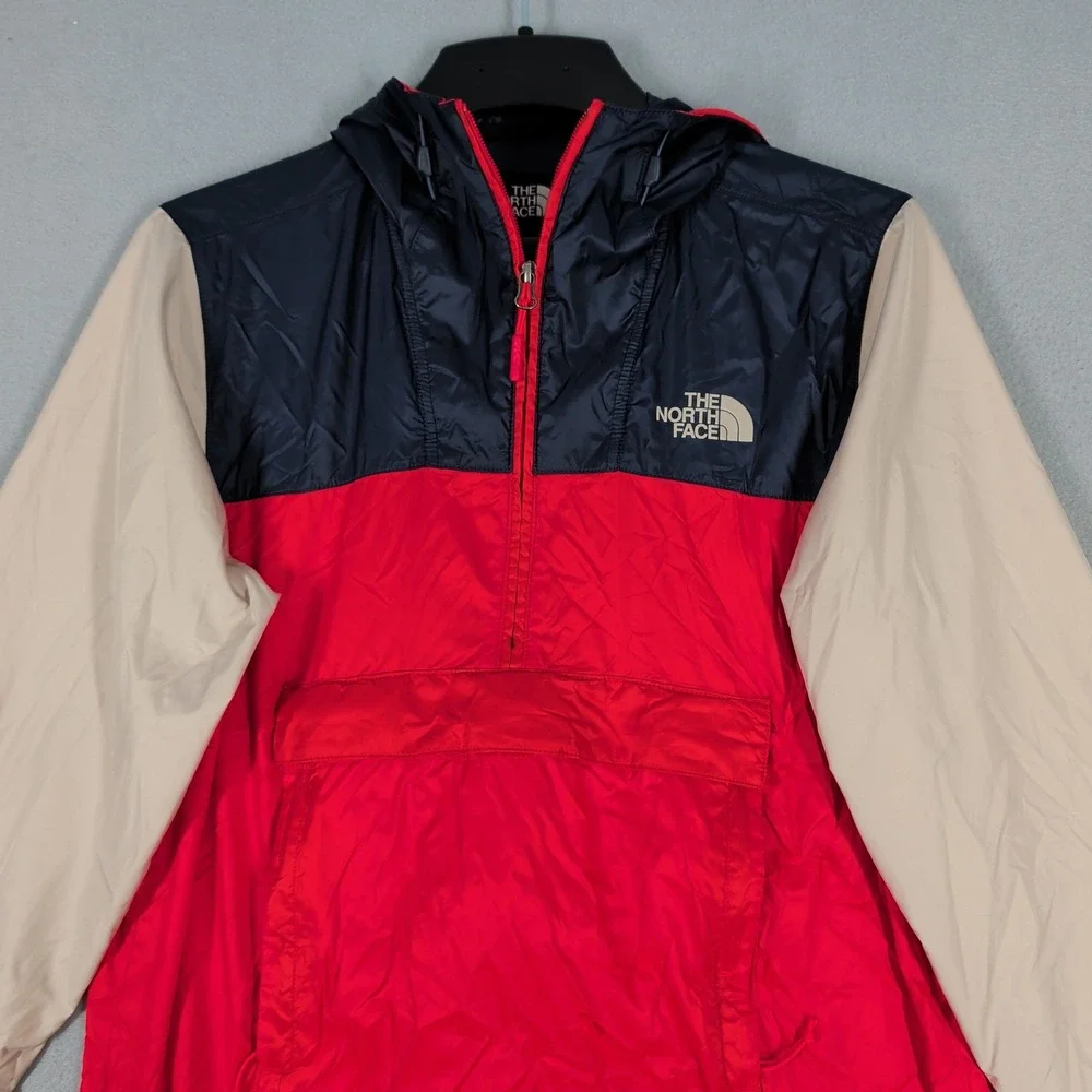 The North Face Jacket Mens Small Red Windwall Pullover Anorak Windbreaker